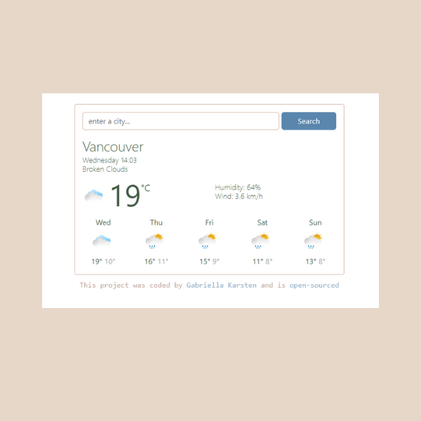 React weather app project